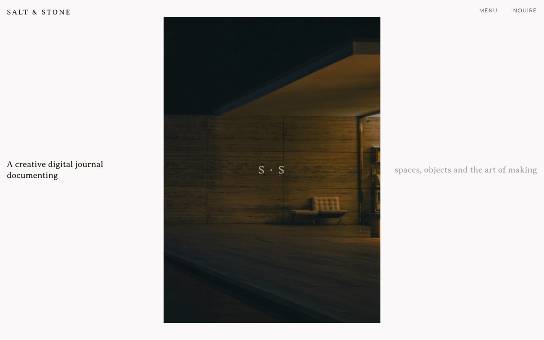 Salt & Stone homepage